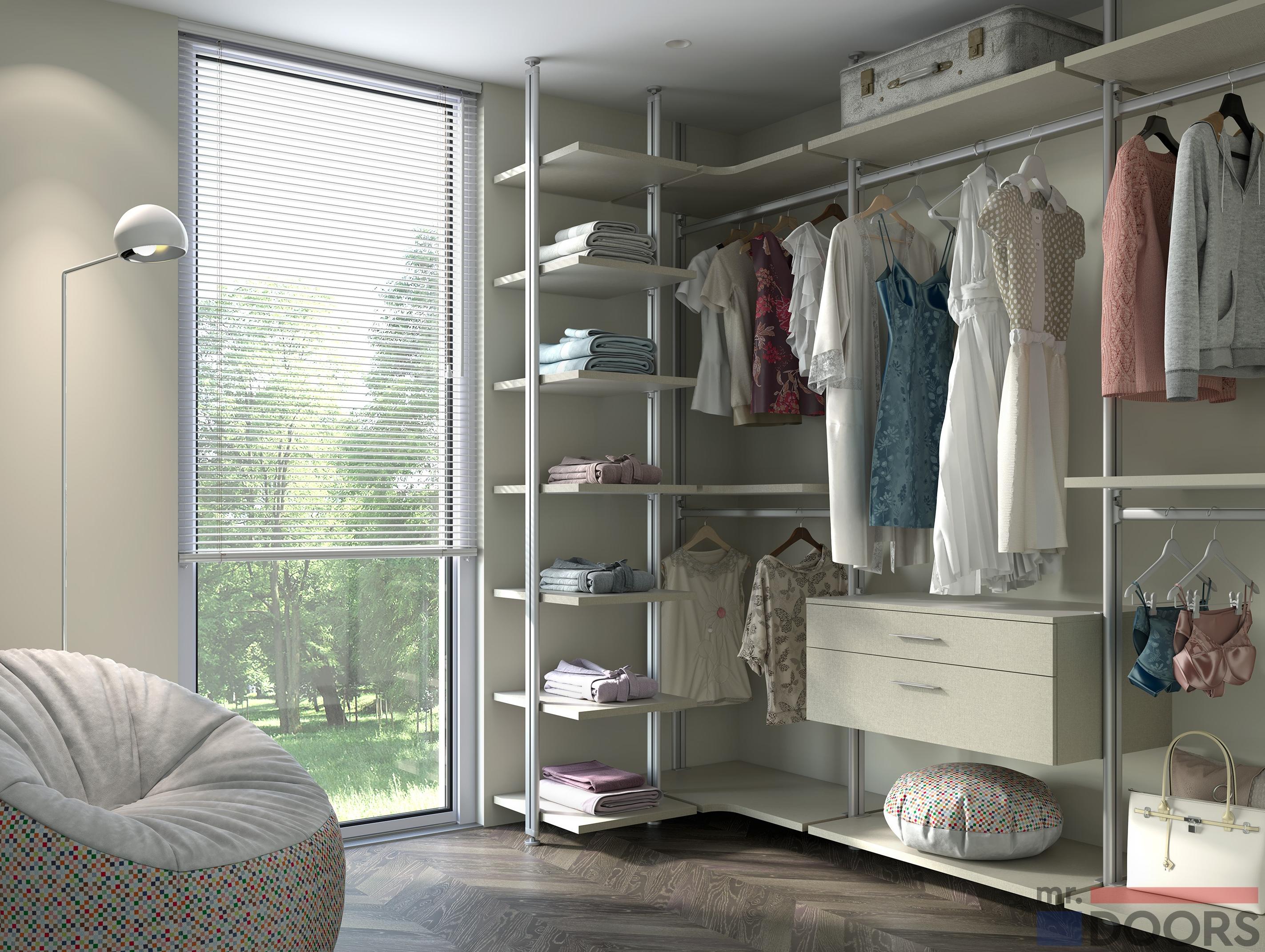 Виды шкафов для одежды в комнату с дверями